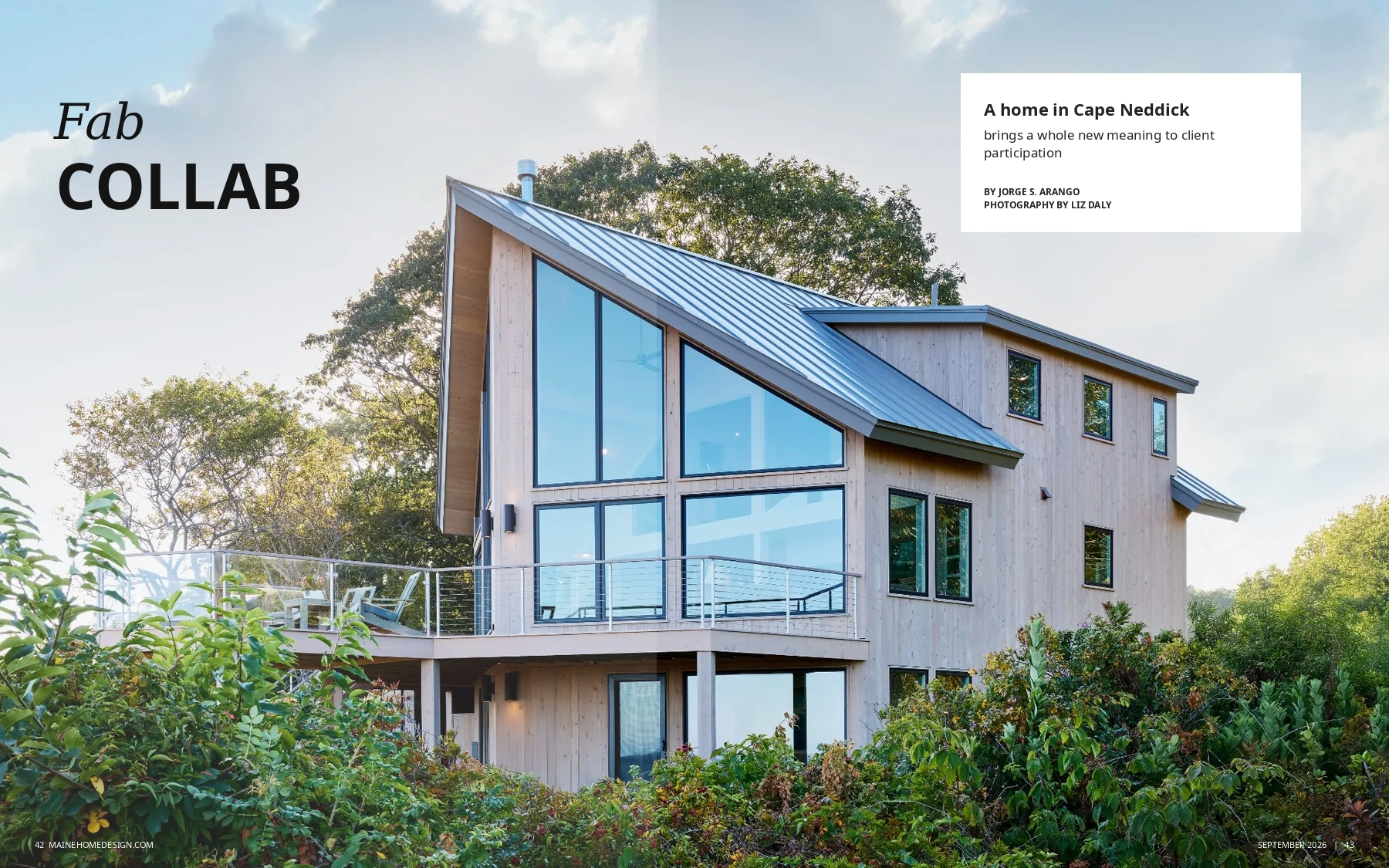 Fab Collab opening spread from Maine Home+Design