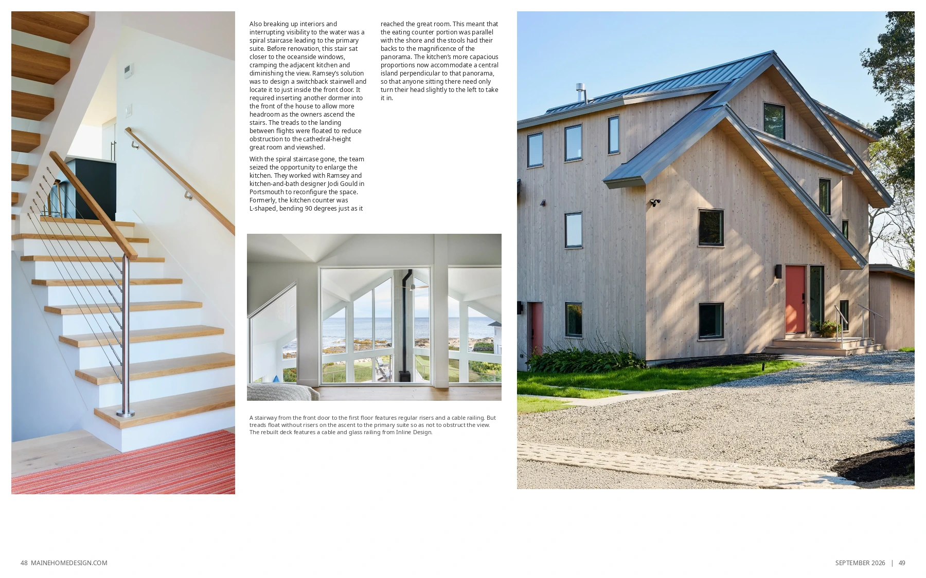 Cape Neddick staircase and exterior article spread